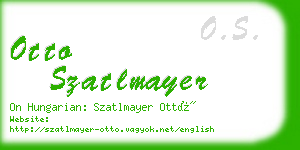 otto szatlmayer business card